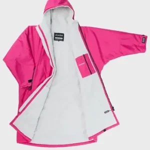 Top-Seller dryrobe Advance Long Sleeve Poncho Pink / Light Grey - S
