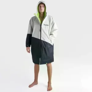 dryrobe Advance Long Sleeve Poncho Antrazit / Lime - S Sichere Zahlung