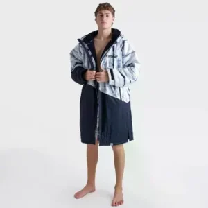 dryrobe Advance Long Sleeve Poncho Batik / Blau - S Billig