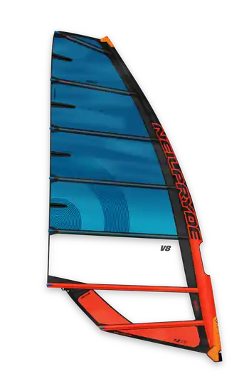 Neu Im Sortiment Neil Pryde Windsurf Segel V8 2026 - C1 Blue/Juicy Orange-7.7