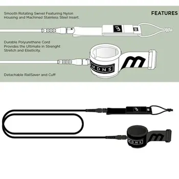 Mdns Surfboard Leash 8.0 245Cm 7Mm Schwarz Surfshop 24 online - Windsurf, Foil, Wing Schneller Versand
