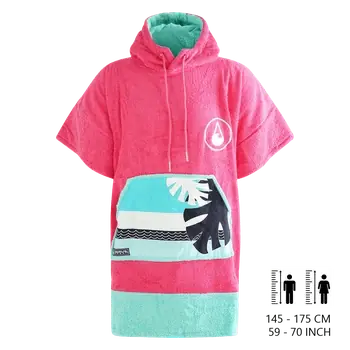 Wave Hawaii Bambus Poncho Pink Wave - Größe S Surfshop 24 online - Windsurf, Foil, Wing Must-Have
