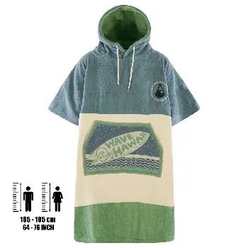 Knallerangebot Wave Hawaii Baumwolle Velour Poncho Curitiba - Größe L