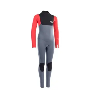 ION Neoprenanzug Capture 4/3 Back Zip Kinder Langarm - 104/4 steel blue/red/black Garantierte Lieferung