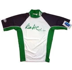 Nur Für Kurze Zeit Katie Rashguard Kurzarm Männer UV-Resistant - white/grey/green - S