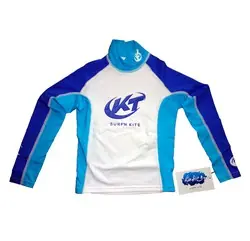 Solange Der Vorrat Reicht Katie Rashguard Langarm Kinder UV-Resistant - white/blue - 12 (Gr. 122-128)