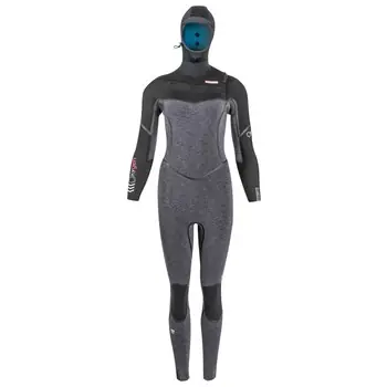 Sonderaktion PROLIMIT Neoprenanzug Oxygen TR Steamer Hooded 6/4 DL FTM Black/Wine Damen Langarm 2024 - 44/2XL Black/Wine