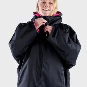 DRYROBE Advance Long Sleeve KIDS (DALSK-BP) - Schwarz Pink 5-9 Neue Kollektion