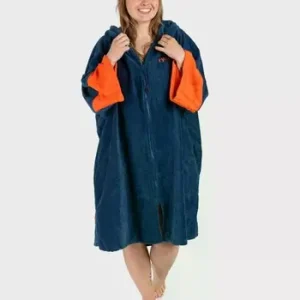 Schnäppchen DRYROBE Fullzip Handtuchmantel Baumwolle Blau - L