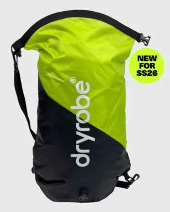 Ausverkauf DRYROBE wasserdichter Packsack Drybag Schwarz Lime
