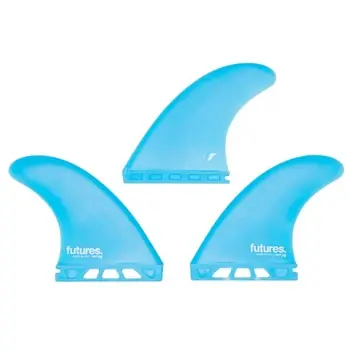 Nur Für Kurze Zeit FUTURES Thruster Fin Set F8 SOFT Safety L Blau