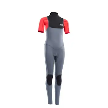 Echt ION Kinder Neoprenanzug Capture 3/2 SS Back Zip - 104/4 steel blue/red/black
