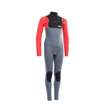ION Kinder Neoprenanzug Capture 5/4 Front Zip - 104/4 steel blue/red/black Schneller Versand
