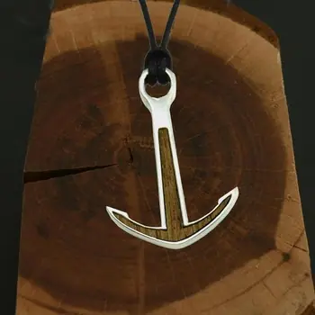 Echt Silver+Surf Silber Schmuck Bootanker Wood Halsband Surfshop 24 online - Windsurf, Foil, Wing