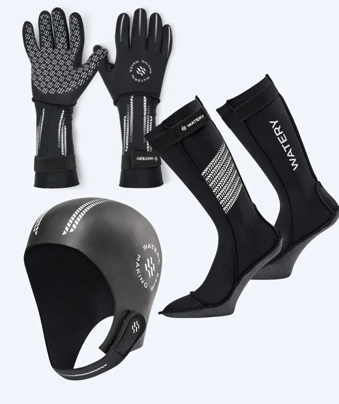 Garantierte Lieferung Watery Neoprenset - Calder Pro (2,5 - 4mm) - Schwarz