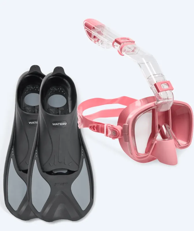 Watery Schnorchelset für Erwachsene - Pike/Pearl - Rosa Knallerangebot