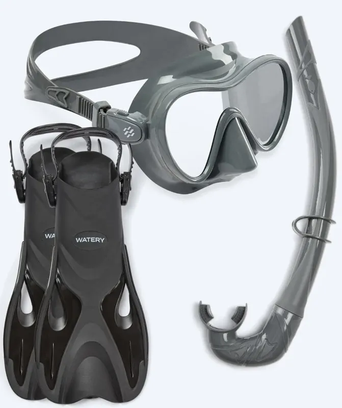Begrenztes Angebot Watery Schnorchelset für Erwachsene - Fisher/Cliff - Grau
