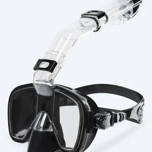 Abverkauf Watery Vollgesichtsmaske zum Schnorcheln für Kinder - Pearl - Schwarz