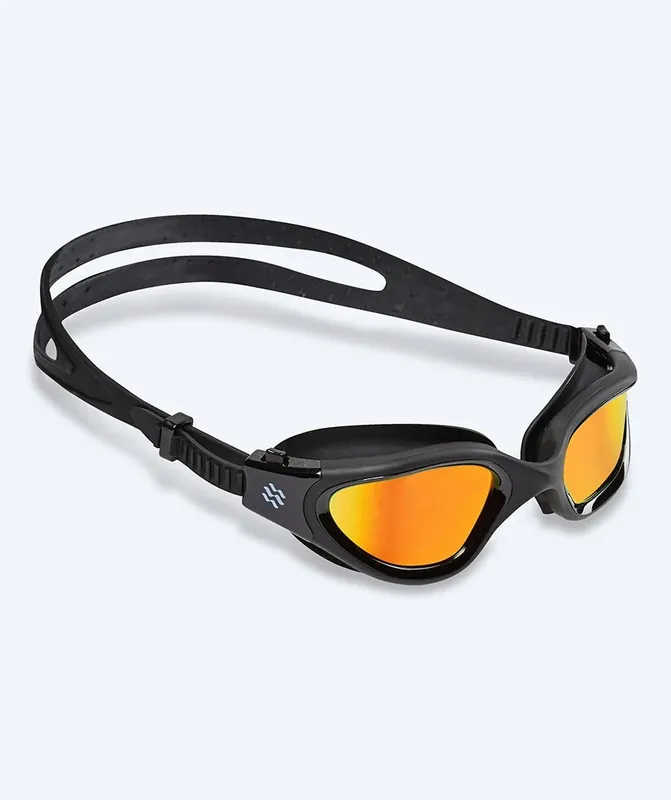 Saisonangebot Watery Schwimmbrille für Freizeitschwimmer - Raven Mirror - Schwarz/Gold