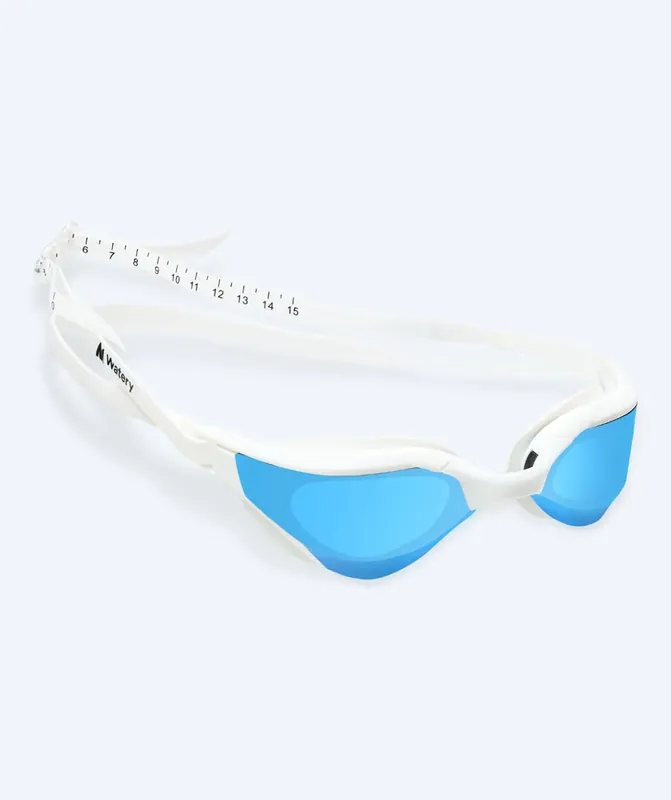 Watery Schwimmbrille - Instinct Ultra Mirror - Weiß/Blau Billig