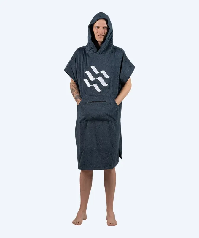 Must-Have Watery Badeponcho für Erwachsene - Baumwolle - Dunkelblau
