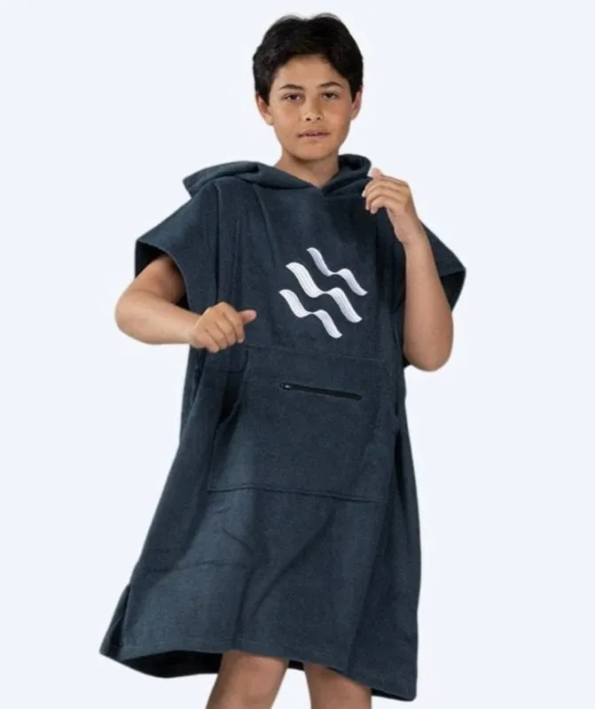 Markenware Watery Badeponcho für Junioren (6-15) - Baumwolle - Dunkelblau