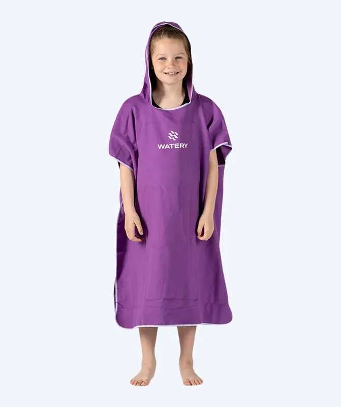 Watery Badeponcho für Junioren (6-15) - Mikrofaser - Lila Bestpreis