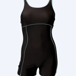 Knallerangebot Mirou Badeanzug mit Bein für Damen - 244S - Hellblau/Schwarz