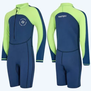 Abverkauf Watery UV Neoprenanzug für Kinder - Calypso Langarm - Atlantic Green