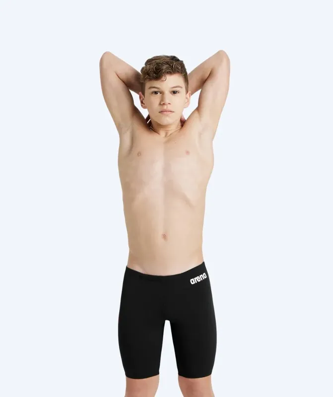 Arena lange Badehose für Jungen - Team Solid - Schwarz Geprüft