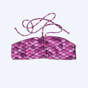 Kuaki Mermaids Meerjungfrau Bikini Top für Mädchen - Hellrosa Schneller Versand