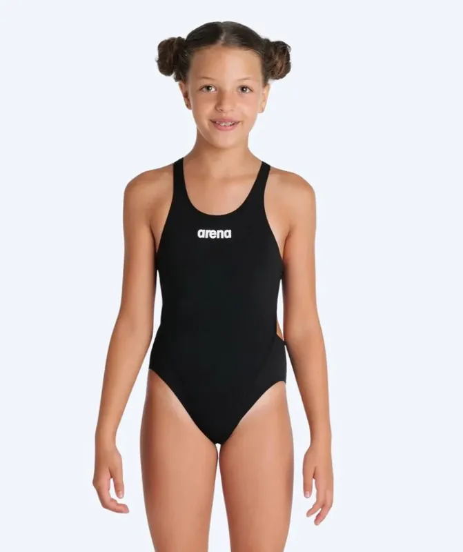 Arena Badeanzug für Mädchen - Team Swim Tech Solid - Schwarz Direktkauf