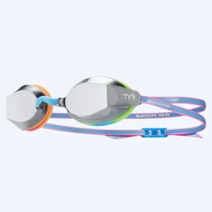 Begrenztes Angebot TYR Schwimmbrille für Junioren - Blackops 140 EV Mirrored - Blau/Hellrosa