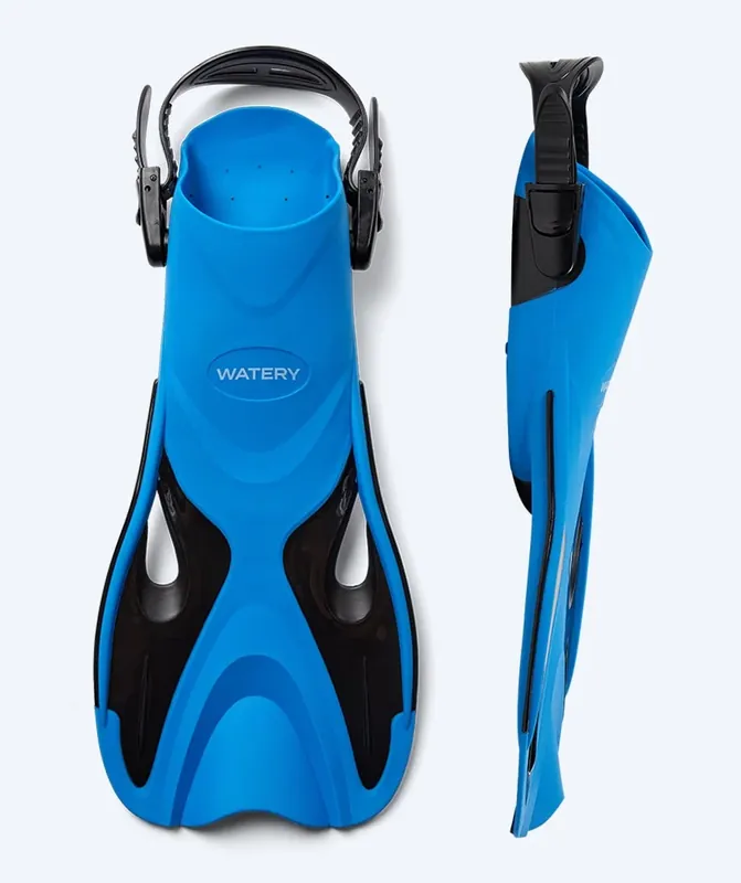 Direkt Vom Hersteller Watery Kurzflosse für Schwimmer - Fisher - Blau/Schwarz