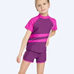 Zertifiziert Watery UV Shirt für Kinder - Manami Kurzarm Rashguard - Lila