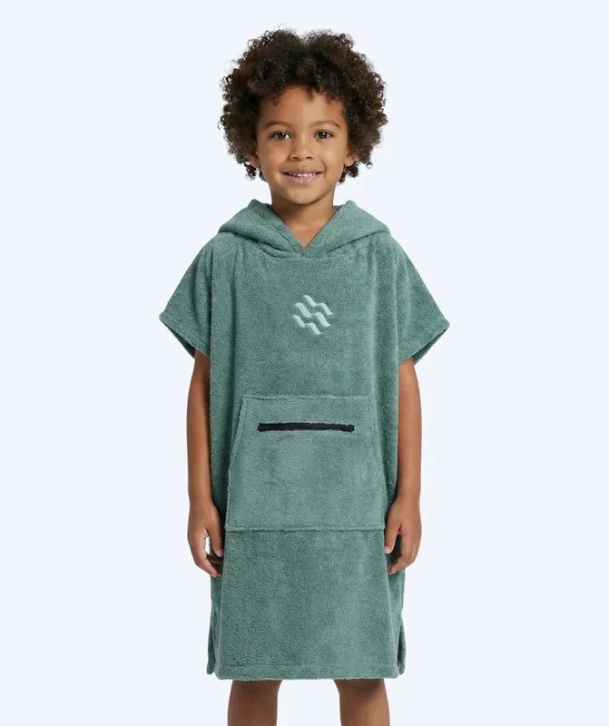 Preisknaller Watery Badeponcho für Kinder (1-6) - Baumwolle - Forest Green