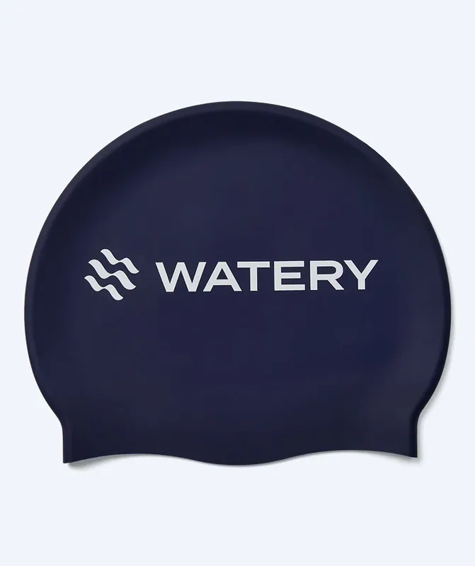 Watery Badekappe für Kinder (3-10) - Signature - Dunkelblau Rabatt