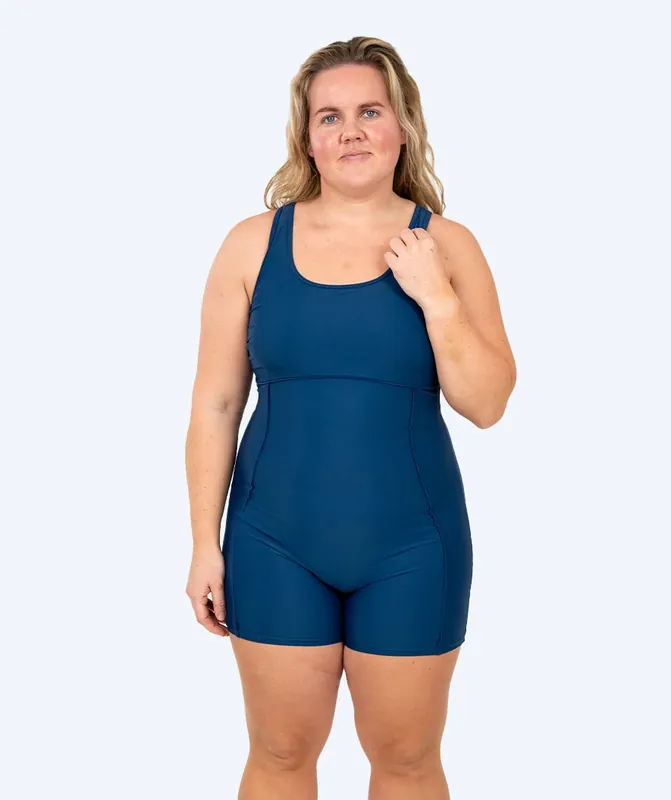 Watery Badeanzug mit Bein für Damen - Tirta - Dunkelblau Echt