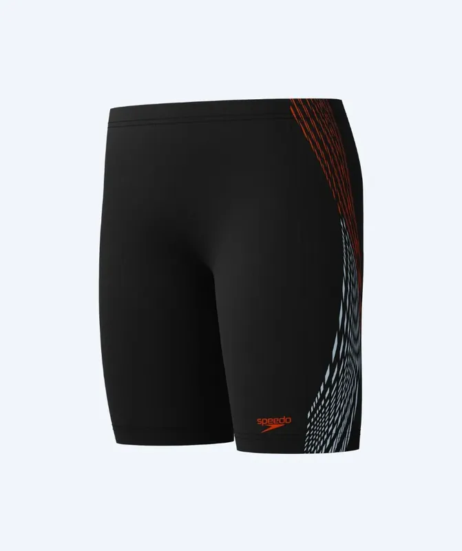 Speedo lange Badehose für Jungen - Plastisol Placement - Schwarz/Rot Super-Preis