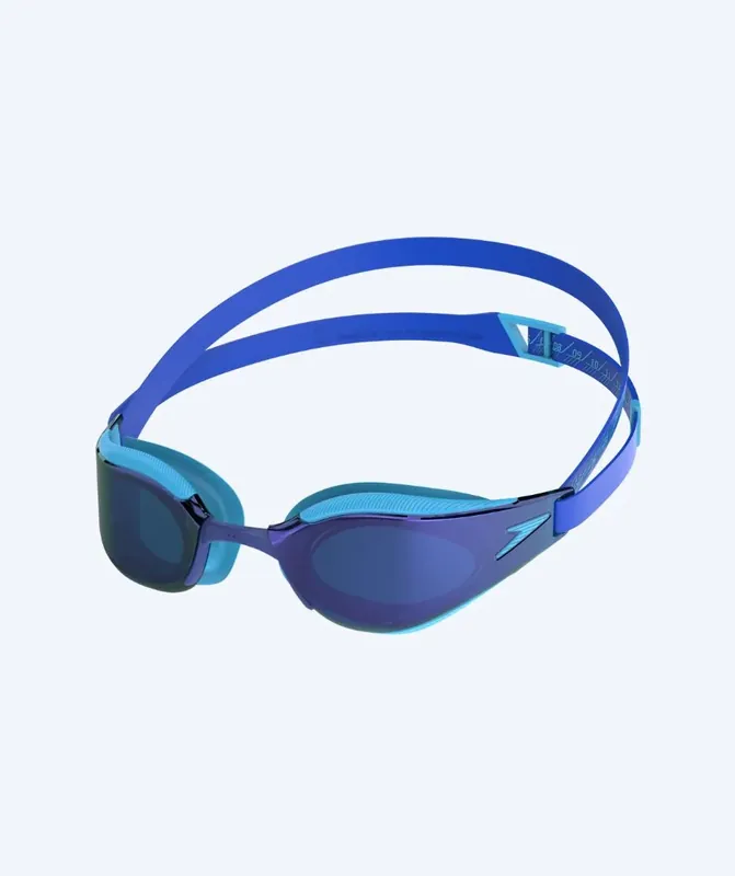 Geprüft Speedo Wettkampf Schwimmbrille für Kinder (6-14) - Fastskin Hyper Elite Mirror - Blau