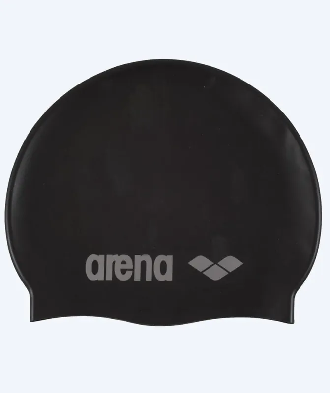 Solange Der Vorrat Reicht Arena Badekappe für Junioren (6-12) - Classic Silicone - Schwarz