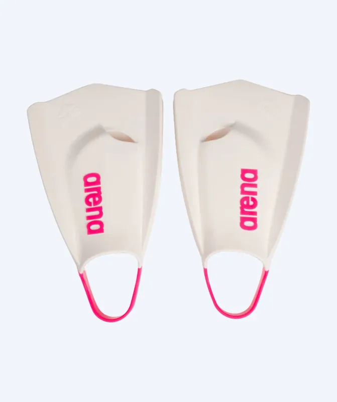 Arena Schwimmflossen - Powerfin Pro - Weiß/Rosa (Limited 2026) Solange Der Vorrat Reicht