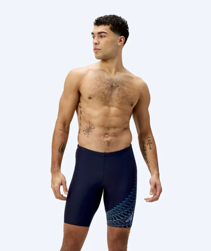 Solange Der Vorrat Reicht Speedo lange Badehose für Herren - Medley Logo - Dunkelblau