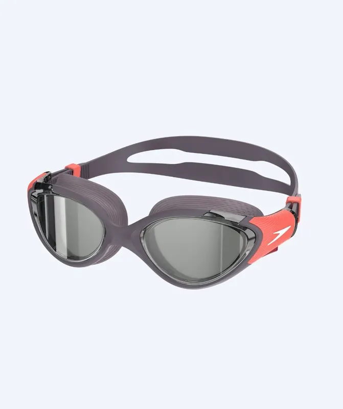 Speedo Schwimmbrille für Damen - Biofuse 2.0 Mirror - Lila/Orange Garantierte Lieferung
