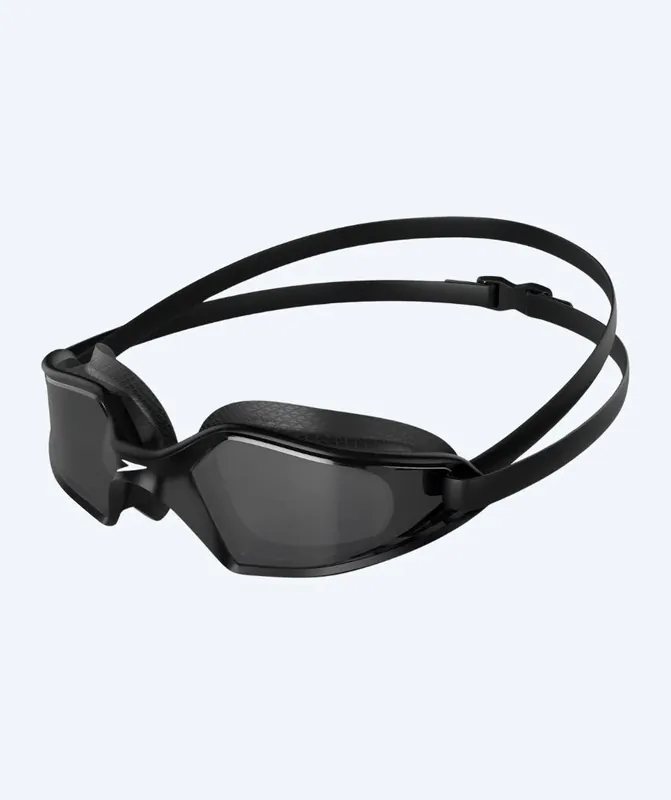 Speedo Schwimmbrille für Freizeitschwimmer - Hydropulse - Schwarz/Grau (Smoke Scheiben) Nur Heute