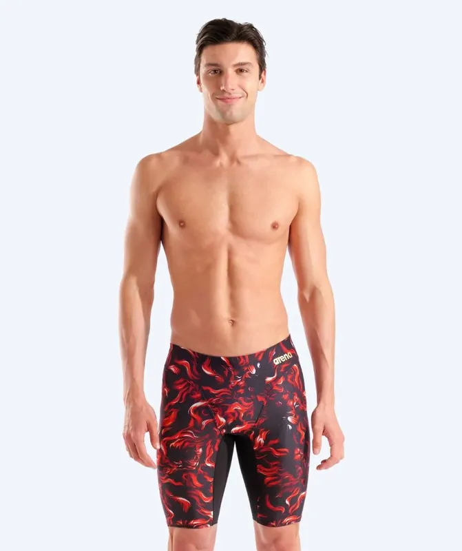 Arena lange Badehose für Herren - Graphic - Schwarz/Rot (Limited 2026) Online Kaufen