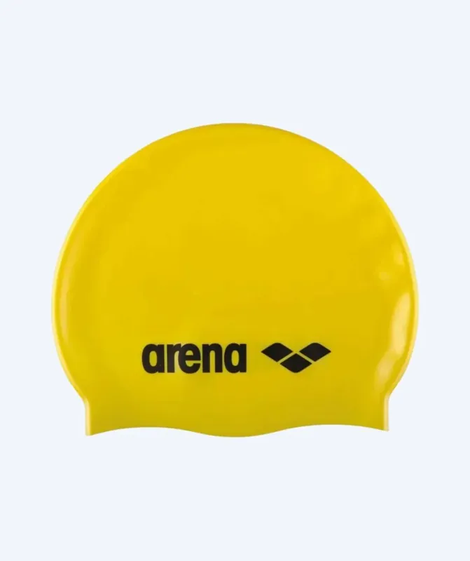 Jetzt Kaufen Arena Badekappe für Junioren (6-12) - Classic Silicone - Gelb/Schwarz