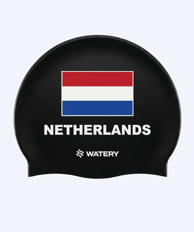Watery Badekappe - Netherlands - Schwarz Preisreduziert