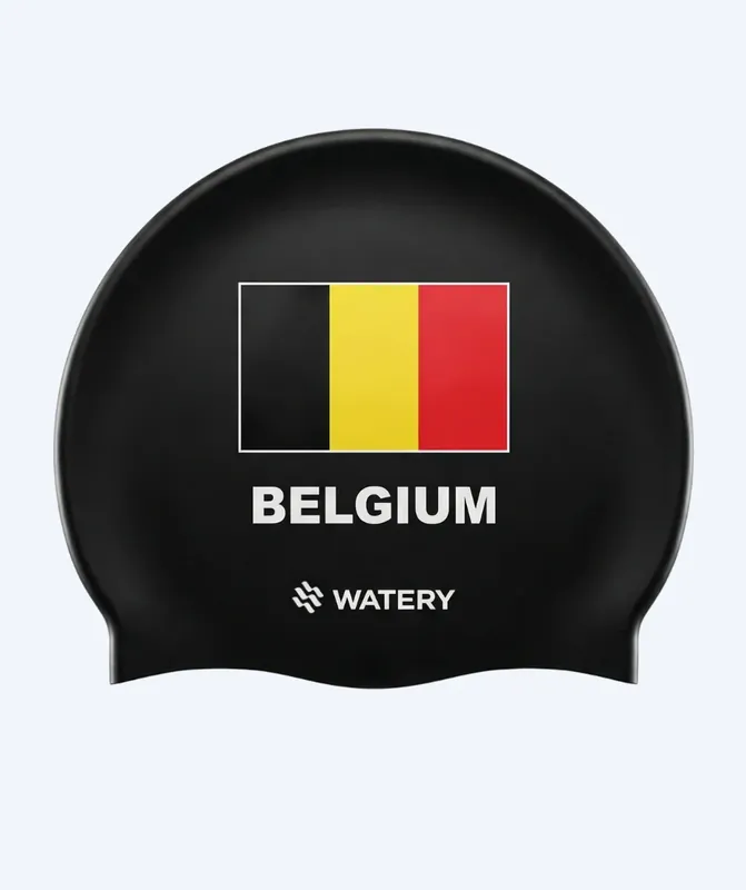 Markenware Watery Badekappe - Belgium - Schwarz
