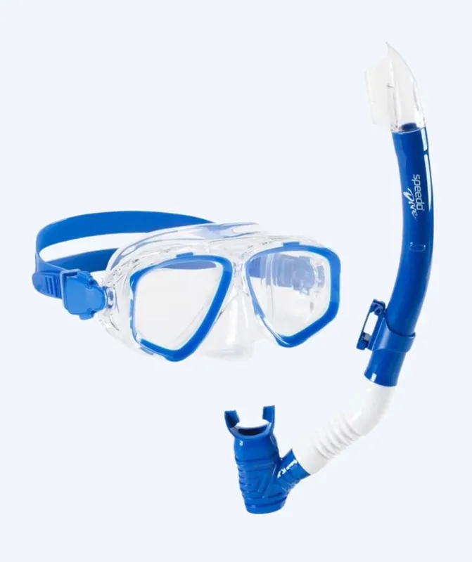 Speedo Combo Schnorchelset für Junioren (6-16) - Adventure - Blau/Klar Jetzt Bestellen